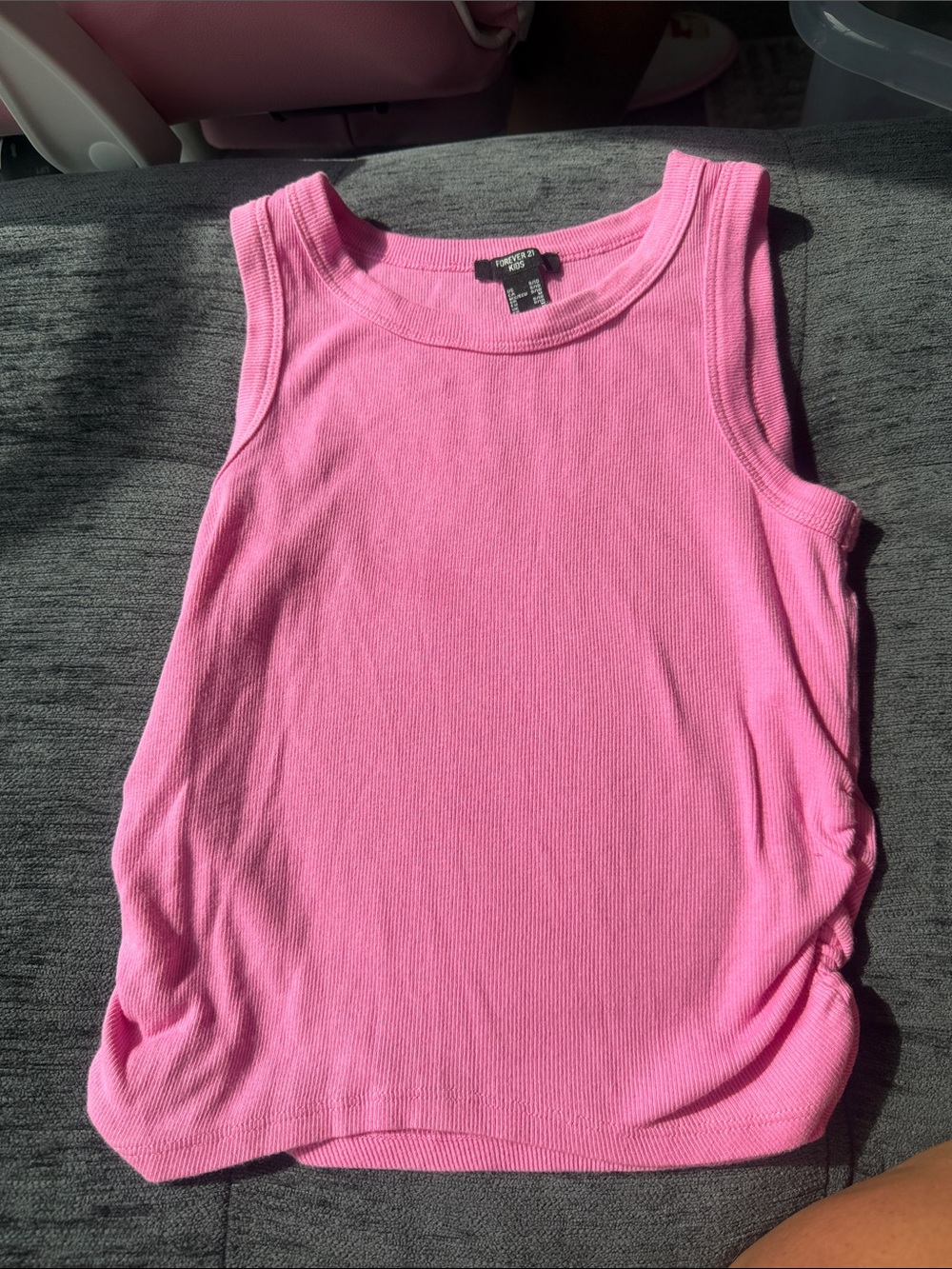 Forever 21 Pink Ribbed Tank Top - Kids
